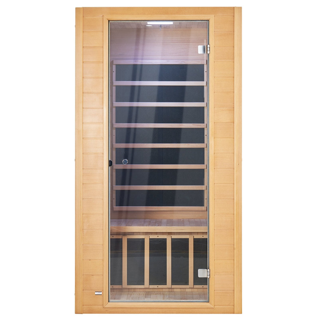 1400W Far Infrared Wooden Sauna Room Home Spa for 1 to 2 Person