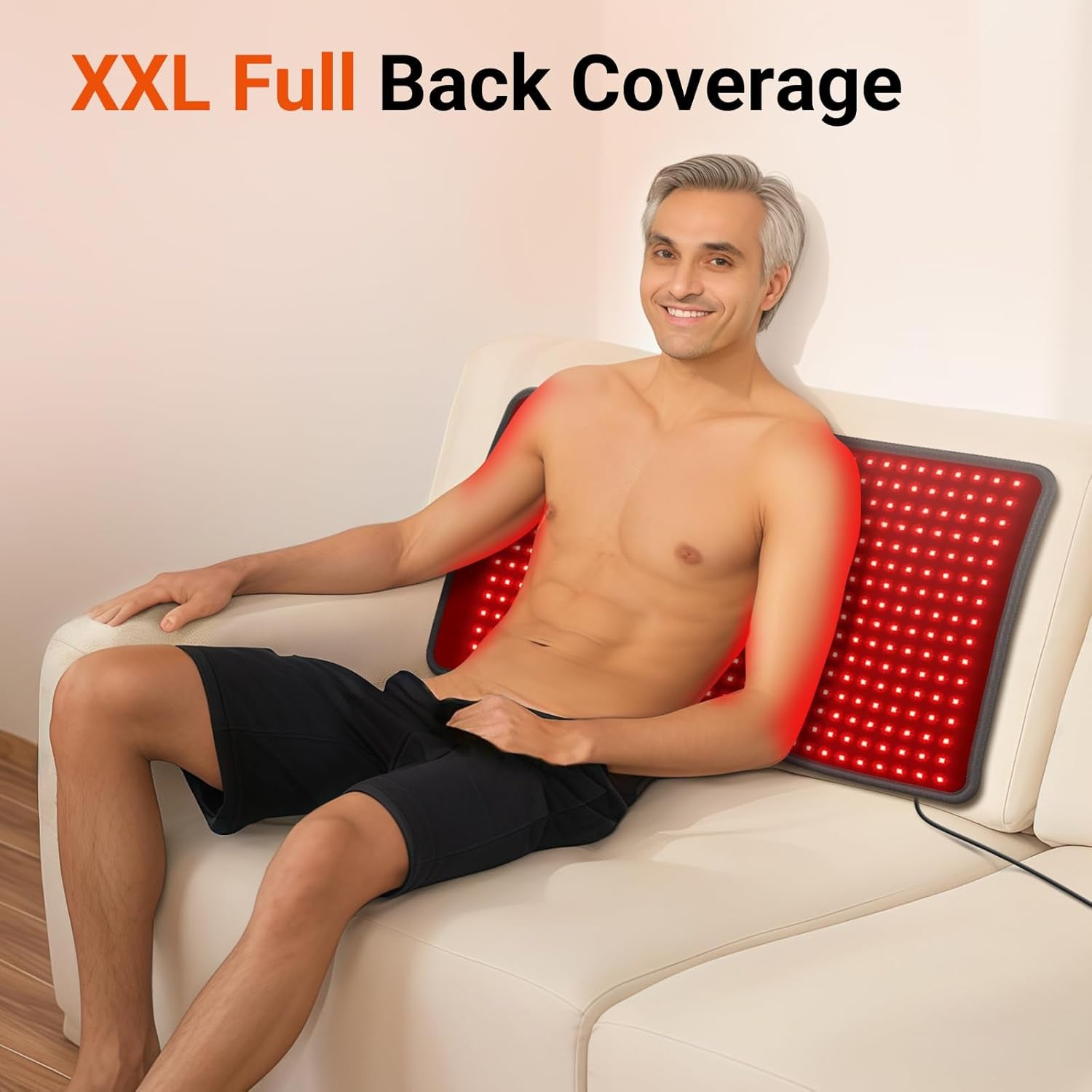 33'' X 17'' Red Light Therapy Mat for Body, 480 Leds FSA HSA Eligible near Infrared Light Therapy Pad, 660Nm & 850Nm Light Blanket for Back Belly Knee Joint Muscle Pain Relief, 65W