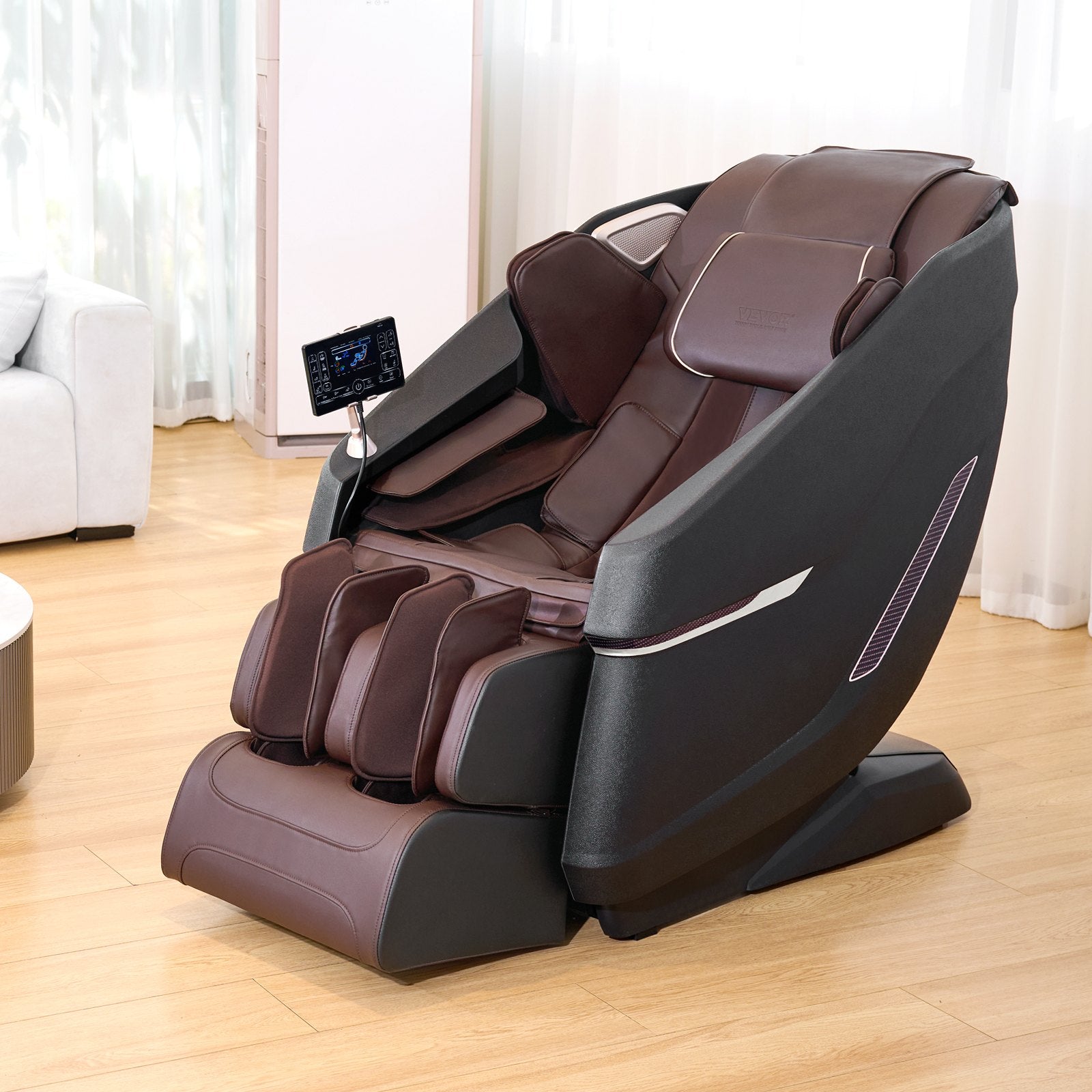Advanced Full Body Zero Gravity Massage Chair with 3D Shiatsu, SL-Track, 10-18 Auto Modes, Heating, Bluetooth, Airbag, Foot Roller, and Touch Screen